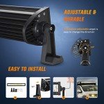 Nilight LED Light Bar 54Inch 312W Curved Off Road Driving Light Spot Flood Combo Rooftop Led Bar Work Light 24V 12V for Van Camper Wagon Car Pickup ATV UTV SUV Truck Boat, 2 Years Warranty