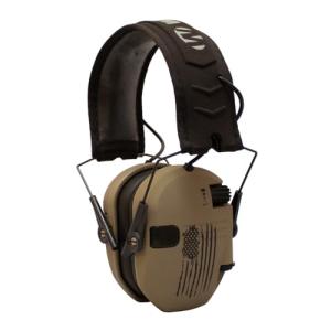 Walker's's Razor Slim Electronic Shooting Hearing Protection Muff (American Flag Distressed, Tan)