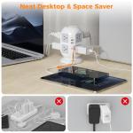 Tower Surge Protector Power Strip 10 ft Cord, TESSAN Long Extension Cord with Multiple Outlets, 8 AC Outlets with 4 USB Ports Charging Station, Home Office Supplies, Dorm Room Essentials