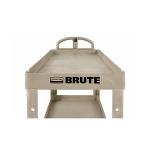 Rubbermaid Commercial Products - FG4520088BEIG 2-Shelf Utility/Service Cart, Medium, Lipped Shelves, Ergonomic Handle, Beige Color, 500 lbs. Capacity, for Warehouse/Garage/Cleaning/Manufacturing (FG452088BEIG)