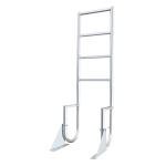 Extreme Max 3005.3473 Heavy Duty Flip-Up Dock Ladder with Comfortable Round Tube Frame - 4 Steps, 21" Step Width, 49.5" Below-Deck Reach, 300 lbs. Weight Capacity