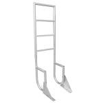 Extreme Max 3005.3473 Heavy Duty Flip-Up Dock Ladder with Comfortable Round Tube Frame - 4 Steps, 21" Step Width, 49.5" Below-Deck Reach, 300 lbs. Weight Capacity