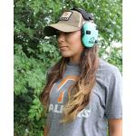 Walker's Razor Slim GWP-RSEM-LTL Electronic Muff Light Teal, 2 'AAA' Batteries