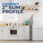 Step Ladder 2 Step Folding, Decorative - Modern Beautiful Aluminum, Ultra Slim Profile, Anti Slip Steps, Sturdy-Portable for Home, Office, Kitchen, Photography Use,by SORFEY