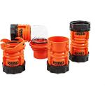 Camco RhinoFLEX Swivel Coupler Fitting with Two Locking Rings - Easily Connect RhinoFLEX Sewer Hoses | Locking Ring Secures Fitting to Hose | Fits in 4" Square RV Bumper - (39821)