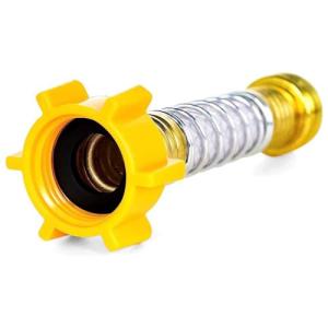 Camco Flexible Hose Protector-Eliminates Hose Crimping and Straining at Faucets and Water Connections, Creates Hose Flexibility (22703) - 22703-A , Yellow