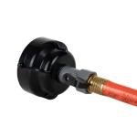 Camco RhinoFlex 10-Foot RV Clean-Out Gray/Black Water Hose with Rinser Cap | Features a 4-Way Water Pressure Blaster, Water Shut-off Valve, and is Great for Cleaning Camper Black Water Tanks (22999)