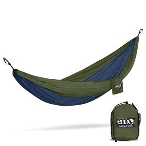 ENO, Eagles Nest Outfitters DoubleNest Lightweight Camping Hammock, 1 to 2 Person, Navy/Olive
