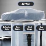 iCarCover 30-Layer Premium Car Cover Waterproof All-Weather Rain Snow UV Sun Hail Protector for Automobiles, Automotive Accessories Full Exterior Indoor Outdoor Cover, Fit for Sedan (210-219 inch)