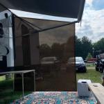 Tentproinc RV Awning Side Sun Shade 9'X7' (Brown) Mesh Screen Sunshade Complete Kits Motorhome Camping Trailer Canopy UV Blocker - 3 Year Warranty