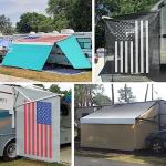 Tentproinc RV Awning Side Sun Shade 9'X7' (Brown) Mesh Screen Sunshade Complete Kits Motorhome Camping Trailer Canopy UV Blocker - 3 Year Warranty