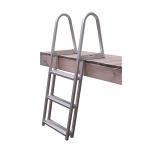 Extreme Max 3005.3377 Heavy-Duty Aluminum Pontoon & Dock Ladder with 15.75" Wide Steps - 3-Step, 300 lbs. Weight Capacity