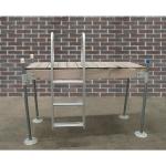 Extreme Max 3005.3377 Heavy-Duty Aluminum Pontoon & Dock Ladder with 15.75" Wide Steps - 3-Step, 300 lbs. Weight Capacity