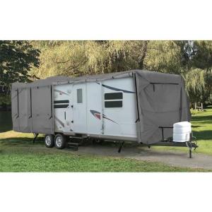 Camco ULTRAGuard RV Cover | Fits Travel Trailers/Class C RVs 24 to 26-feet | Extremely Durable Design that Protects Against the Elements | (45742)