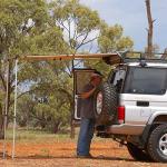 ARB 814301 Retractable Awning 1250 x 2100 mm 4x4 Accessories, self-Standing Retractable awnings fit onto The Side of Most roof Racks and roof Bars