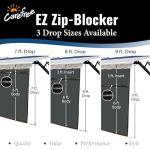 CAREFREE 701009ACD Black 10' x 9' Drop RV Awning EZ ZipBlocker