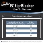 CAREFREE 701007ACD Black 10' x 7' Drop RV Awning EZ ZipBlocker