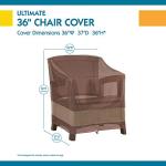 Duck Covers Ultimate Waterproof 34 Inch Patio Chair Cover, Outdoor Chair Covers, Mocha Cappuccino