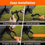 Ohuhu D Ring Shackles 3/4" 2 Pack, D Shackle Rugged 28.5 Ton (57,000 lbs) Maximum Break Strength, 4.75 Ton (9,500 Lbs) Capacity