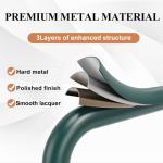 4 Step Ladder, HBTower Folding Step Stool with Tool Platform, Wide Anti-Slip Pedal, Sturdy Steel Ladder, Convenient Handgrip, Lightweight 330lbs Portable Steel Step Stool, Green and Black