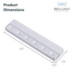 Brilliant Evolution Wireless Ultra Thin LED Light Bar 1 Pack | Battery Operated Lights | Kitchen Under Cabinet Lighting | Closet Light |Touch Light |Stick On Lights | Push Light | Wireless Light