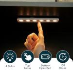 Brilliant Evolution Wireless Ultra Thin LED Light Bar 1 Pack | Battery Operated Lights | Kitchen Under Cabinet Lighting | Closet Light |Touch Light |Stick On Lights | Push Light | Wireless Light