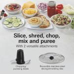 Hamilton Beach Food Processor & Vegetable Chopper for Slicing, Shredding, Mincing, and Puree, 10 Cups + Easy Clean Bowl Scraper, Stainless Steel (70730)