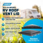 Camco 40147 Replacement Vent Lid for Jensen Pin (pre 1994) (Smoke Tint)