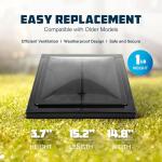 Camco 40147 Replacement Vent Lid for Jensen Pin (pre 1994) (Smoke Tint)