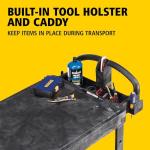 Rubbermaid Commercial Products 2-Shelf Utility/Service Cart, Medium, Flat Shelves, Ergonomic Handle, 500 lbs. Capacity, for Warehouse/Garage/Cleaning/Manufacturing (FG452500BLA)