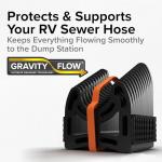 Camco 10-Foot Sidewinder RV Sewer Hose Support | Features a Lightweight, Flexible, and Durable Frame | Curves Around Obstacles | Black (43031)
