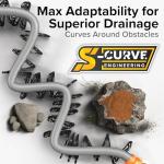 Camco 10-Foot Sidewinder RV Sewer Hose Support | Features a Lightweight, Flexible, and Durable Frame | Curves Around Obstacles | Black (43031)