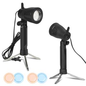EMART Photography LED Continuous Light Lamp 5500K Portable Camera Photo Lighting for Table Top Studio - 2 Sets