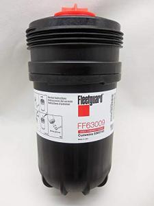 Fleetguard FF63009 (Cummins 5303743) Fuel Filter w/ NanoNet Hi Performance Filtration for Cummins B/L Series Engine, 2x Contaminant Holding Cap, Best in Class Protection&Longer Fuel System Life