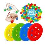 You Make Plastic Project Wheels with 1/8" Hole - Pack of 100 pcs - Designed for Science and Engineering Car Projects