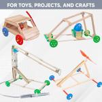 You Make Plastic Project Wheels with 1/8" Hole - Pack of 100 pcs - Designed for Science and Engineering Car Projects