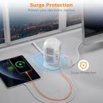 Tower Surge Protector Power Strip 10 ft Cord, TESSAN Long Extension Cord with Multiple Outlets, 8 AC Outlets with 4 USB Ports Charging Station, Home Office Supplies, Dorm Room Essentials