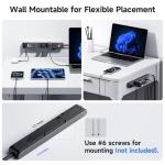 Cable Matters 2-Pack 6 Outlet Surge Protector Power Strip with USB, 8 ft Long Extension Cord (Surge Protector with USB Ports) in Black