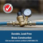 Camco Adjustable Brass Water Pressure Regulator