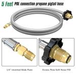 Brass 4-Port Propane Tee Kit with Hoses