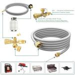 Brass 4-Port Propane Tee Kit with Hoses