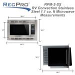 RecPro 1.1 cu. ft. Stainless Steel RV Microwave