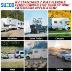 30FT 7 Way Trailer Wire Harness Kit