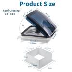 10-Speed RV Roof Vent Fan with Remote & Rain Sensor