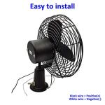 Heavy Duty 12V All Metal Car Fan - 8 Inch