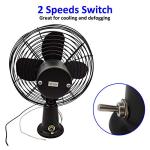 Heavy Duty 12V All Metal Car Fan - 8 Inch