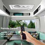 EcoSynic Quiet RV Roof Vent with Rain Sensor, Automatic RV Vent with Reversible Ventilation, 12 Volt RV Fan with Max Air, 14" x 14" RV Ceiling Fan Replacement for Enclosed Trailer, Motorhome, Van