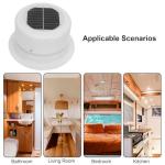 WODHMIEY RV Solar Ventilation Fan,RV Solar Ceiling Vent Fan Comppact and Lightweight with ABS Material Strong Practicability, for RV Marine Shed Trailer