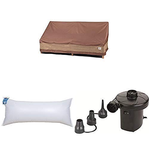 Duck Covers Ultimate Patio Sofa Cover, 93-Inch with Duck Dome Airbag, 84"L x 36"W and Duck Dome Airbags Electric Air Pump