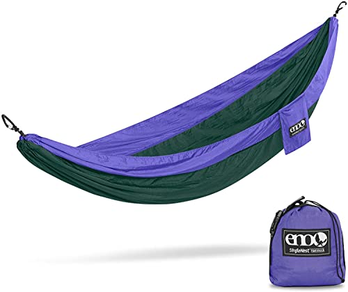 ENO, Eagles Nest Outfitters SingleNest Lightweight Camping Hammock, Purple/Forest